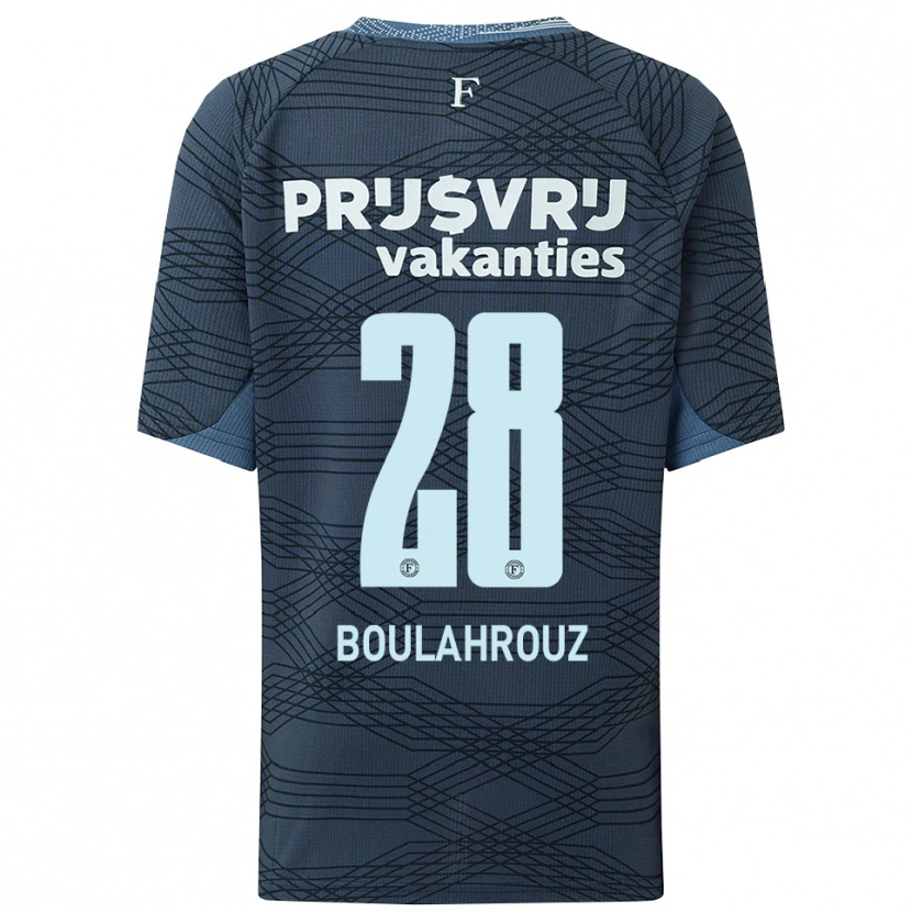 Danxen Women Rayan Boulahrouz #28 Black Gray Away Jersey 2025/26 T-Shirt