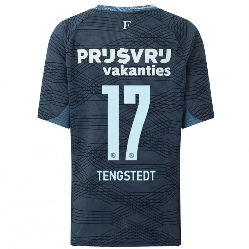 Danxen Women Casper Tengstedt #17 Black Gray Away Jersey 2025/26 T-Shirt