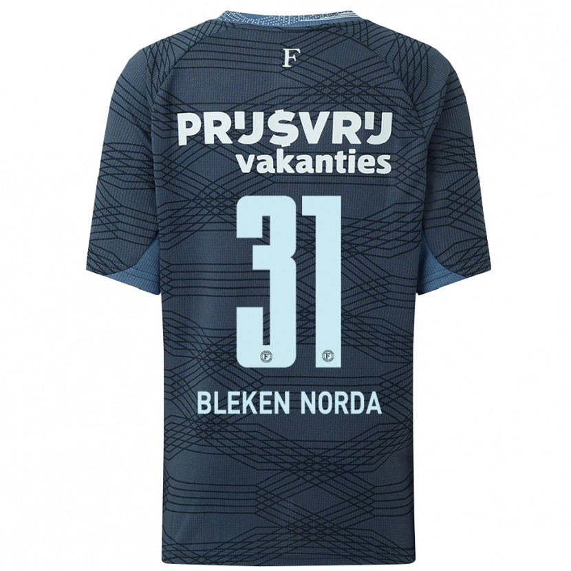 Danxen Women Haakon Bleken Norda #31 Black Gray Away Jersey 2025/26 T-Shirt