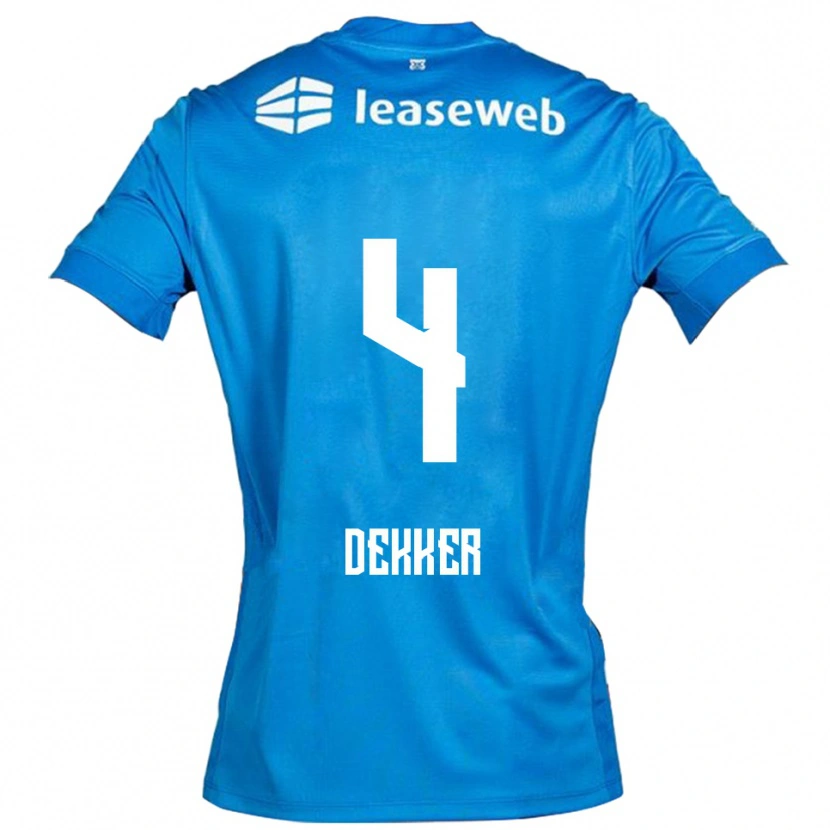 Danxen Women Maxim Dekker #4 Blue White Away Jersey 2025/26 T-Shirt