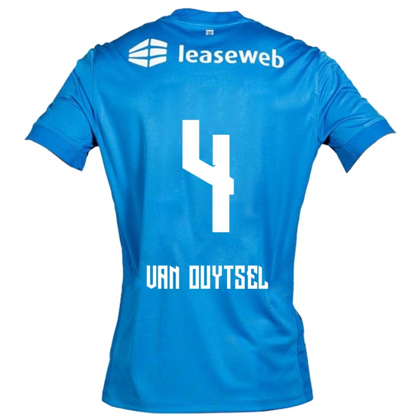 Danxen Women Kevin Van Ouytsel #4 Blue White Away Jersey 2025/26 T-Shirt