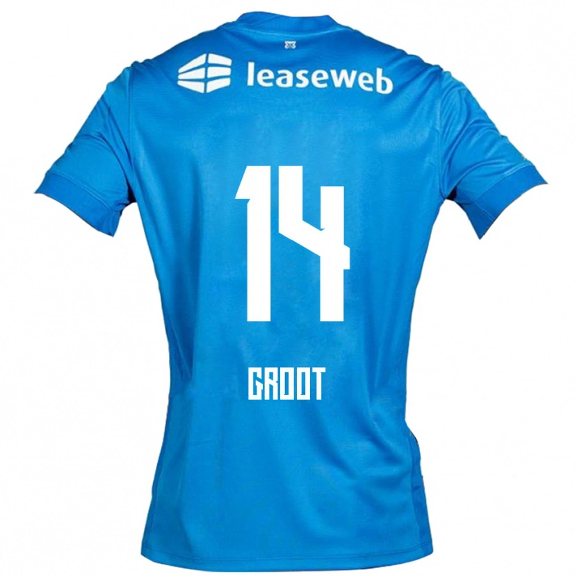 Danxen Women Gijs Groot #14 Blue White Away Jersey 2025/26 T-Shirt