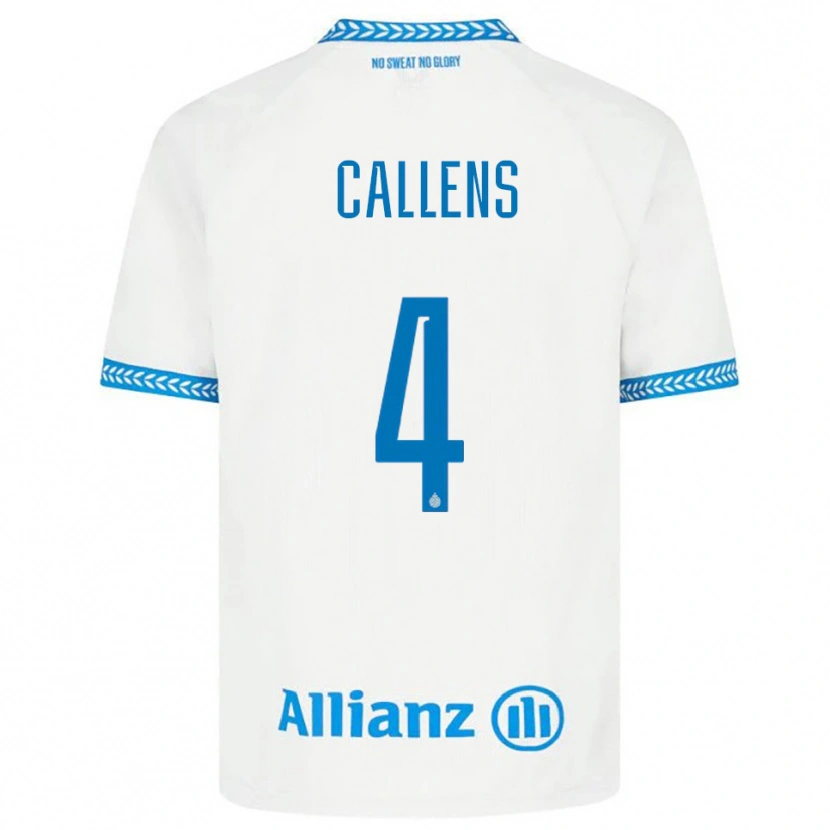 Danxen Women Emiel Callens #4 Blue White Away Jersey 2025/26 T-Shirt