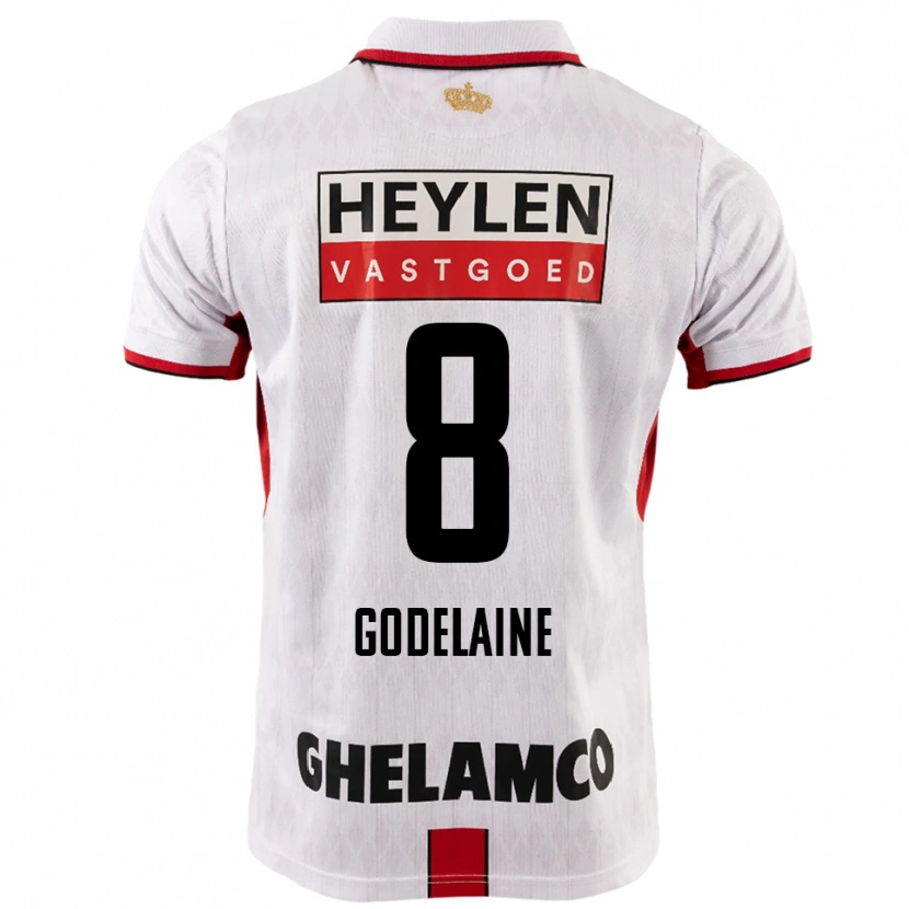 Danxen Women Jeff Godelaine #8 White Red Away Jersey 2025/26 T-Shirt
