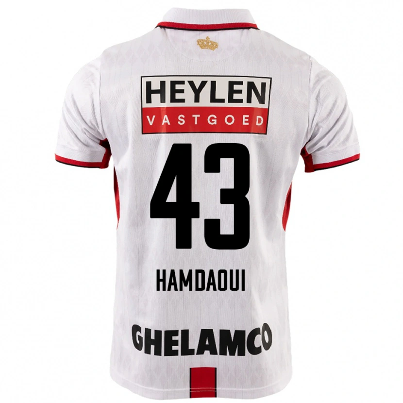 Danxen Women Youssef Hamdaoui #43 White Red Away Jersey 2025/26 T-Shirt