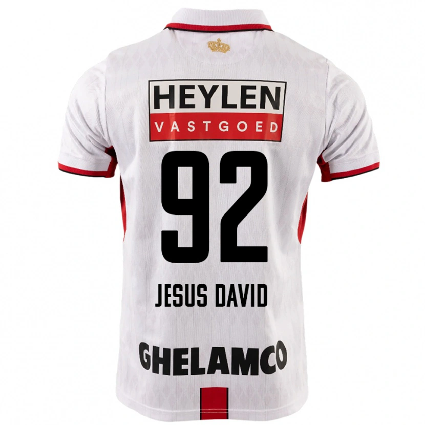 Danxen Women Gabriel Jesus David #92 White Red Away Jersey 2025/26 T-Shirt