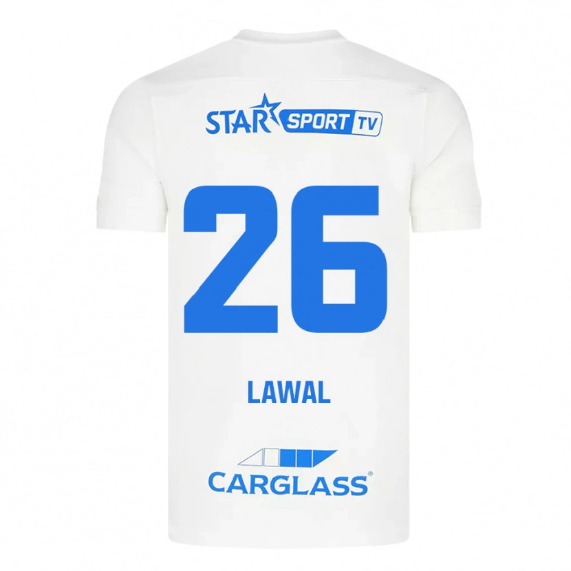 Danxen Women Tobias Lawal #26 White Blue Away Jersey 2025/26 T-Shirt