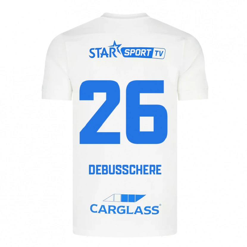 Danxen Women Vic Debusschere #26 White Blue Away Jersey 2025/26 T-Shirt