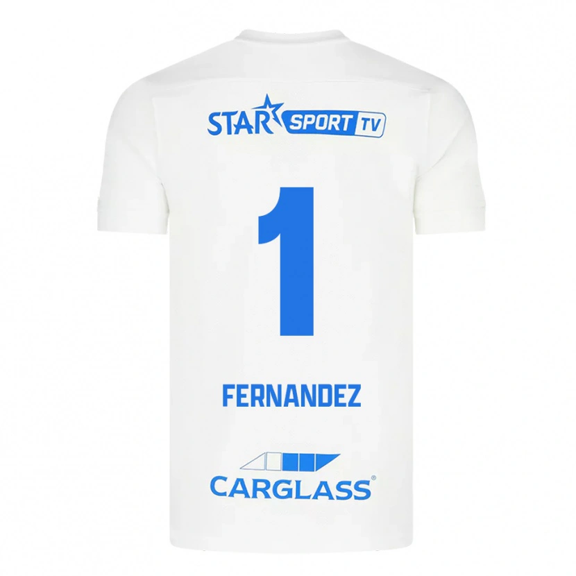 Danxen Women Elias Gonzalez Fernandez #1 White Blue Away Jersey 2025/26 T-Shirt