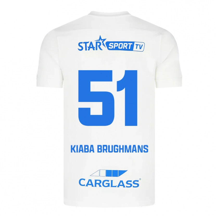 Danxen Women Lucca Brughmans #51 White Blue Away Jersey 2025/26 T-Shirt