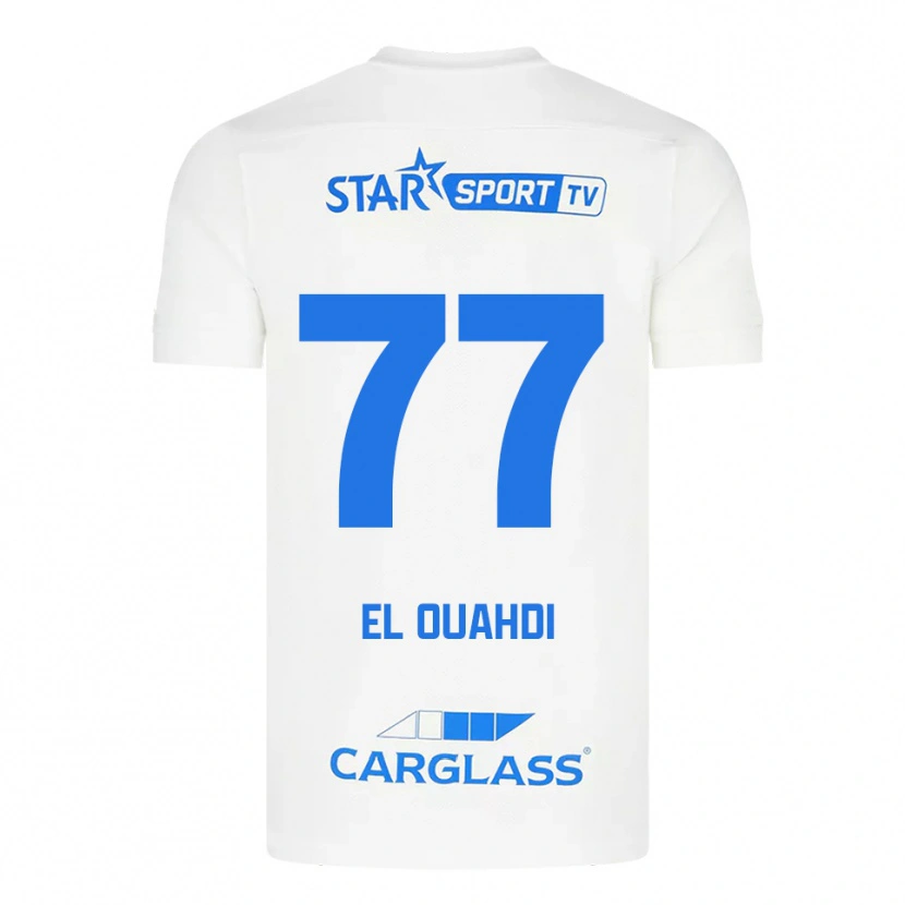 Danxen Women Zakaria El Ouahdi #77 White Blue Away Jersey 2025/26 T-Shirt