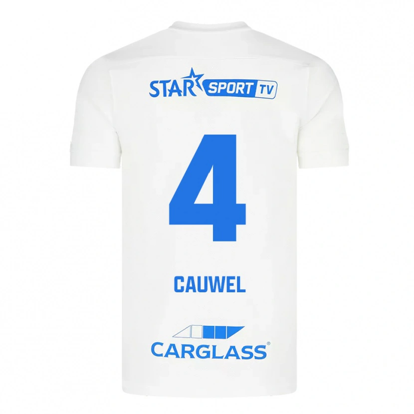 Danxen Women Michiel Cauwel #4 White Blue Away Jersey 2025/26 T-Shirt