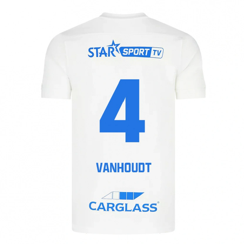 Danxen Women Luna Vanhoudt #4 White Blue Away Jersey 2025/26 T-Shirt