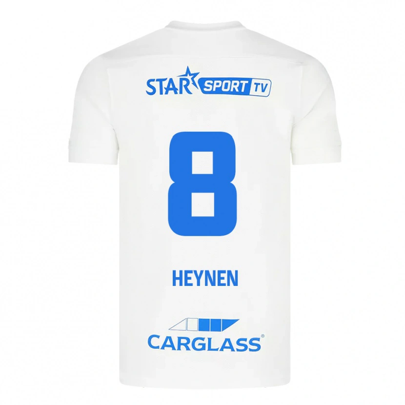 Danxen Women Bryan Heynen #8 White Blue Away Jersey 2025/26 T-Shirt