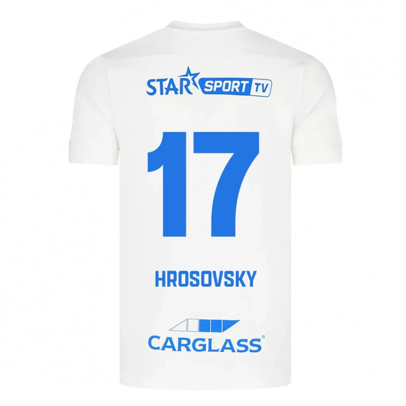 Danxen Women Patrik Hrosovsky #17 White Blue Away Jersey 2025/26 T-Shirt