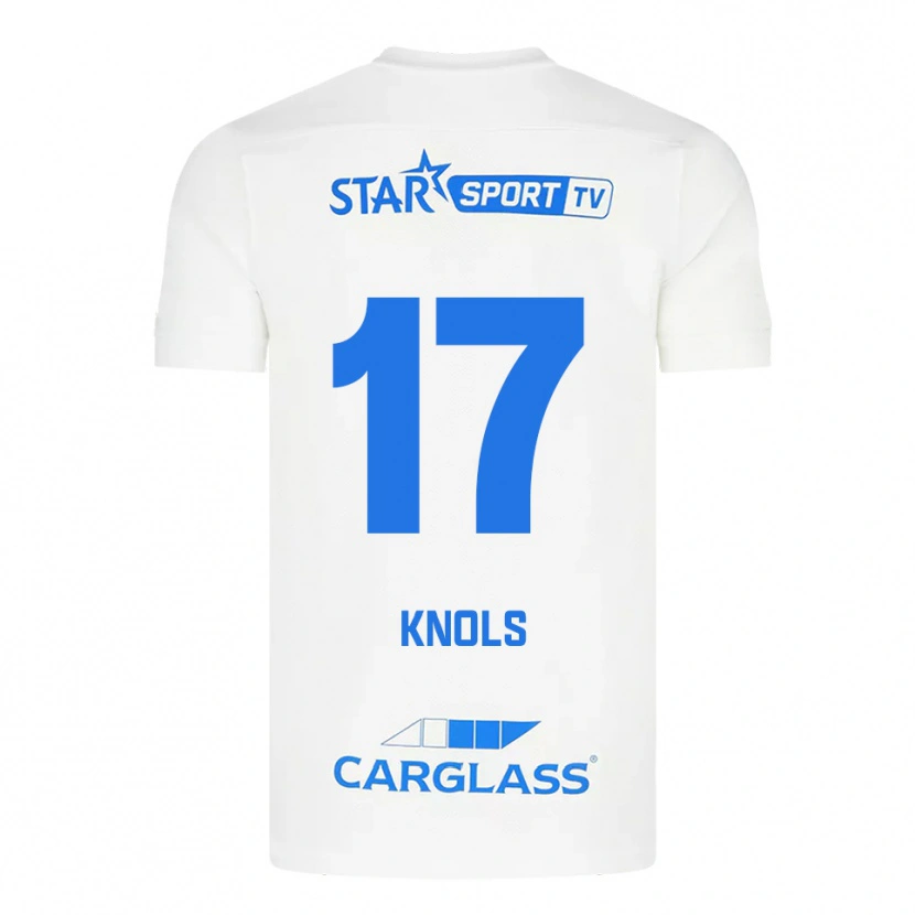 Danxen Women Myrthe Knols #17 White Blue Away Jersey 2025/26 T-Shirt
