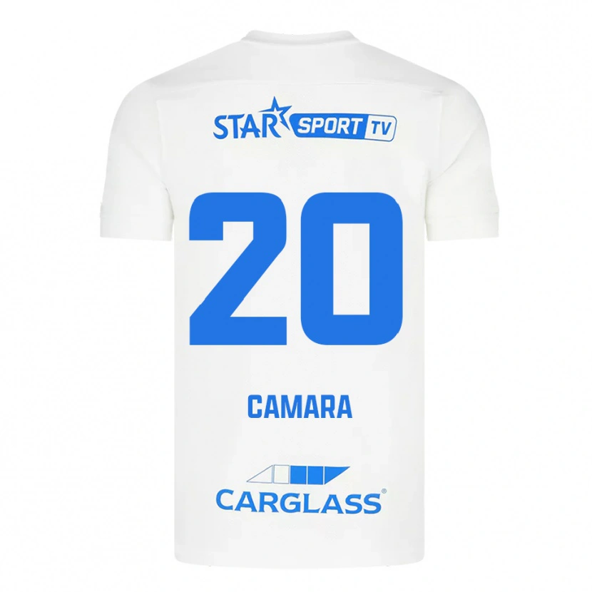 Danxen Women Ali Camara #20 White Blue Away Jersey 2025/26 T-Shirt
