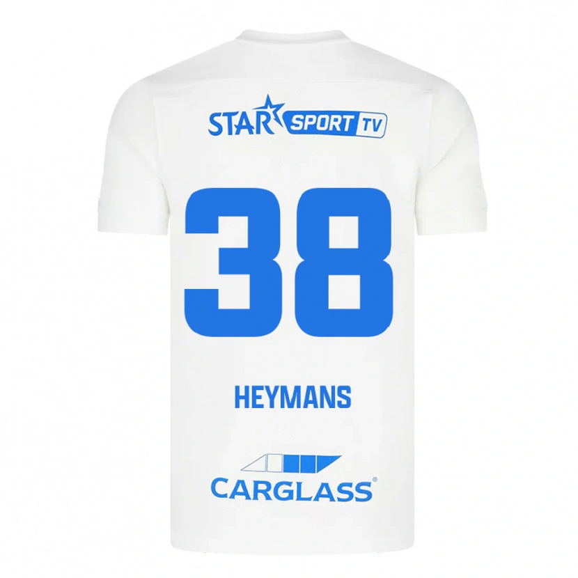 Danxen Women Daan Heymans #38 White Blue Away Jersey 2025/26 T-Shirt