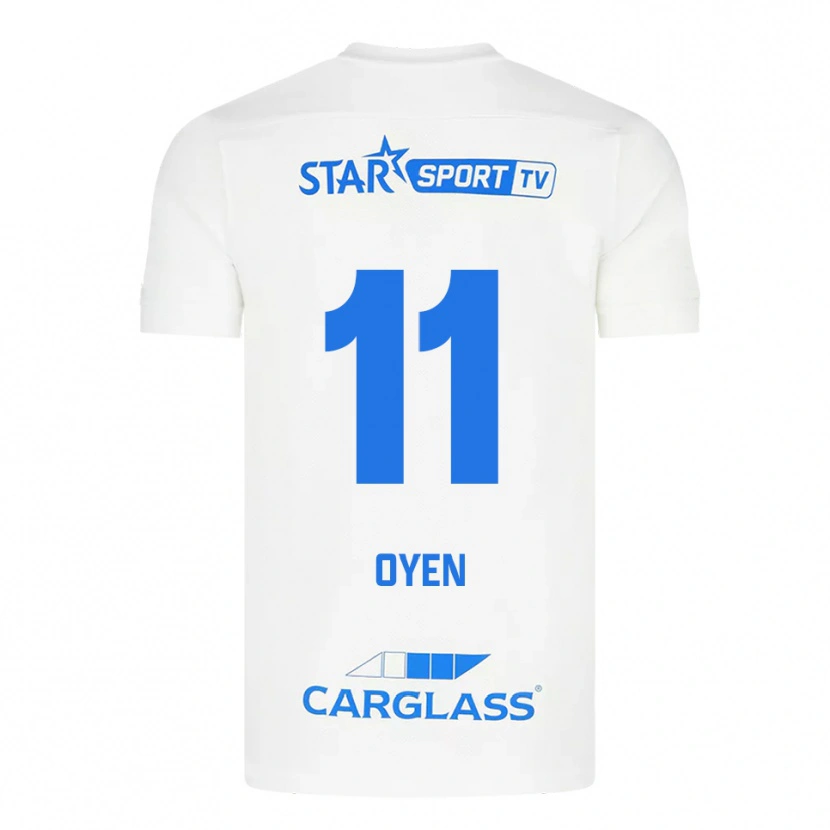 Danxen Women Luca Oyen #11 White Blue Away Jersey 2025/26 T-Shirt