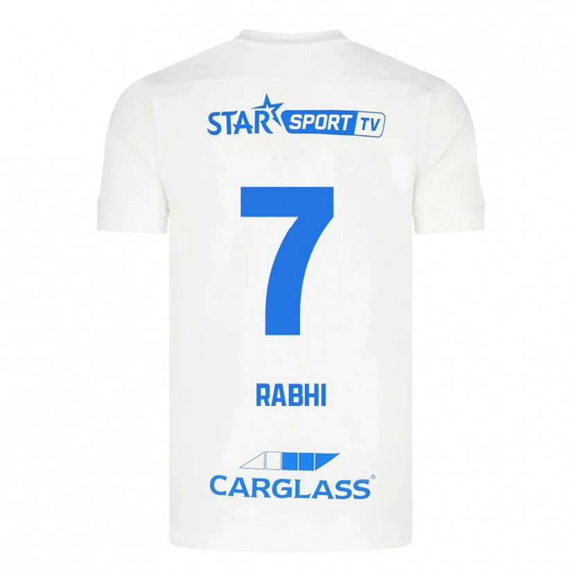 Danxen Women Ayman Rabhi #7 White Blue Away Jersey 2025/26 T-Shirt