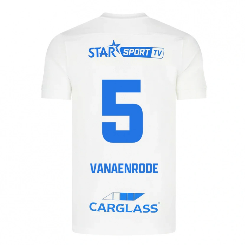 Danxen Women Gwyneth Vanaenrode #5 White Blue Away Jersey 2025/26 T-Shirt