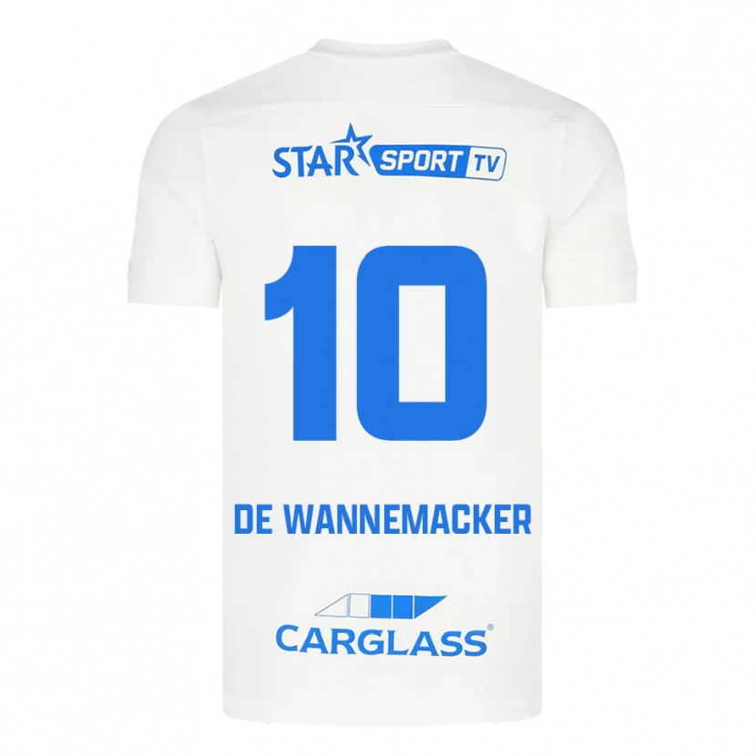 Danxen Women August De Wannemacker #10 White Blue Away Jersey 2025/26 T-Shirt