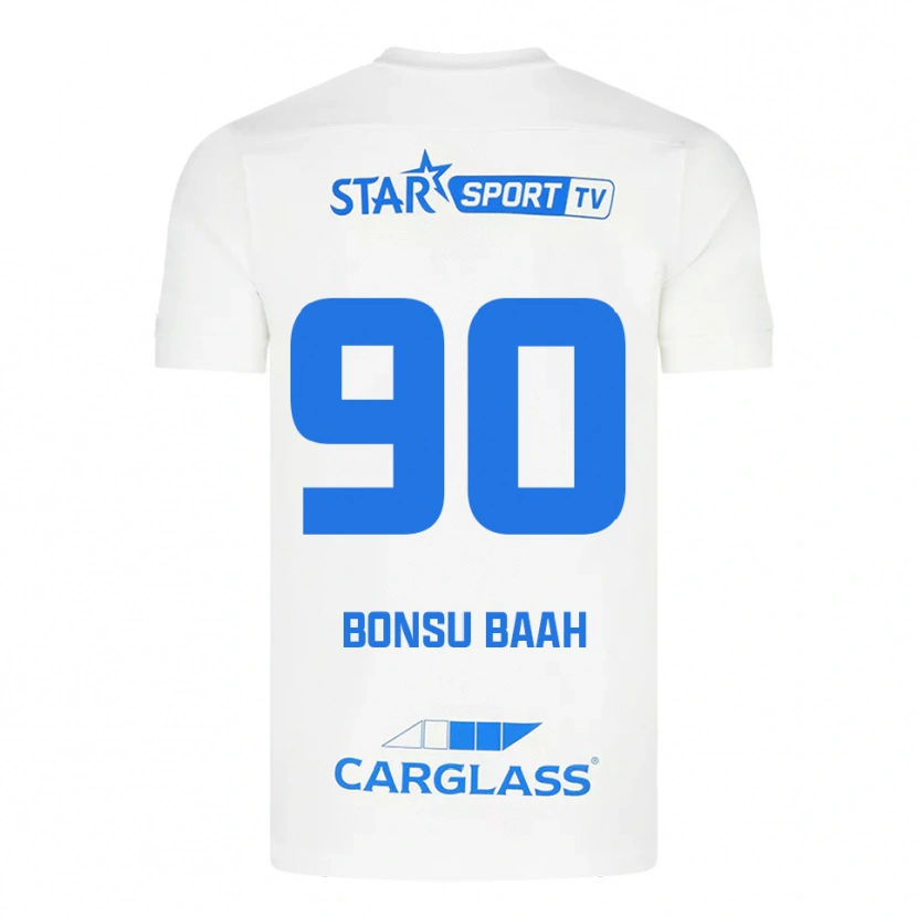 Danxen Women Christopher Bonsu Baah #90 White Blue Away Jersey 2025/26 T-Shirt