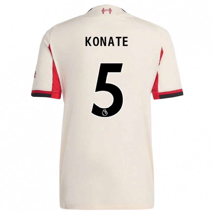 Danxen Women Ibrahima Konaté #5 White Black Away Jersey 2025/26 T-Shirt