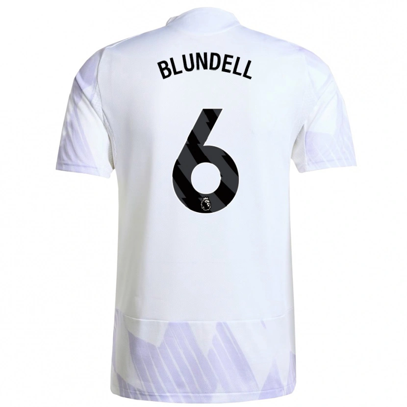 Danxen Women Hannah Blundell #6 White Purple Purple Away Jersey 2025/26 T-Shirt