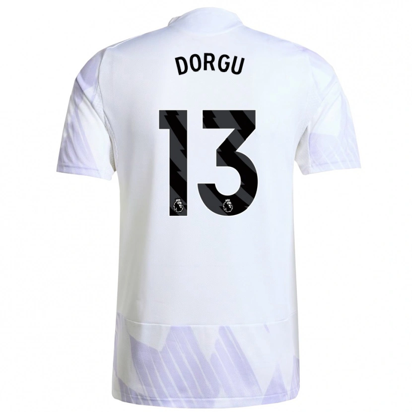 Danxen Women Patrick Dorgu #13 White Purple Purple Away Jersey 2025/26 T-Shirt