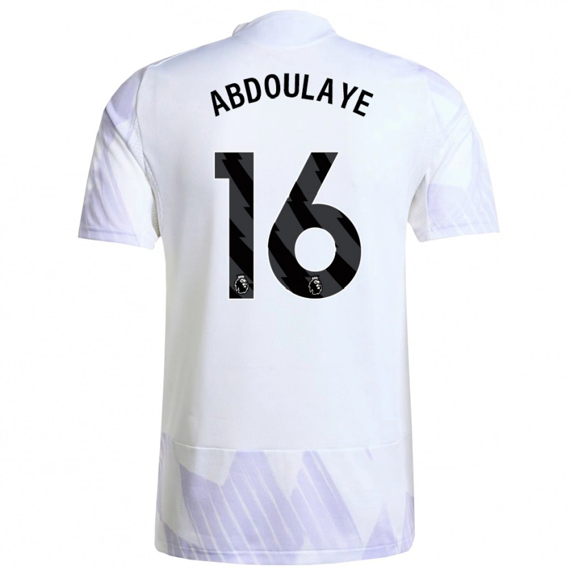 Danxen Women Douka Abdoulaye #16 White Purple Purple Away Jersey 2025/26 T-Shirt