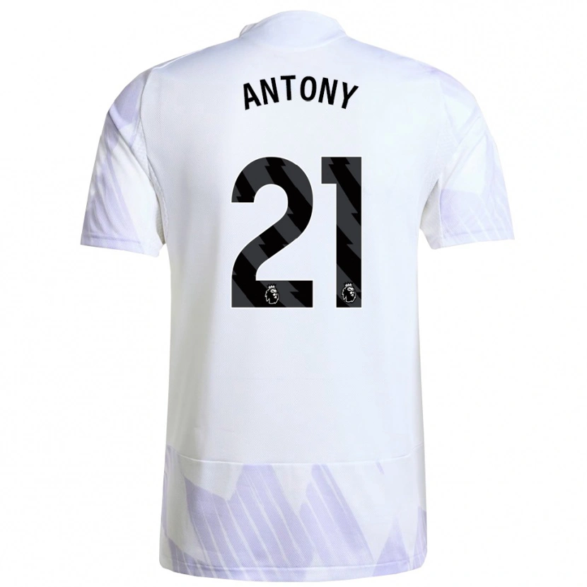 Danxen Women Antony #21 White Purple Purple Away Jersey 2025/26 T-Shirt