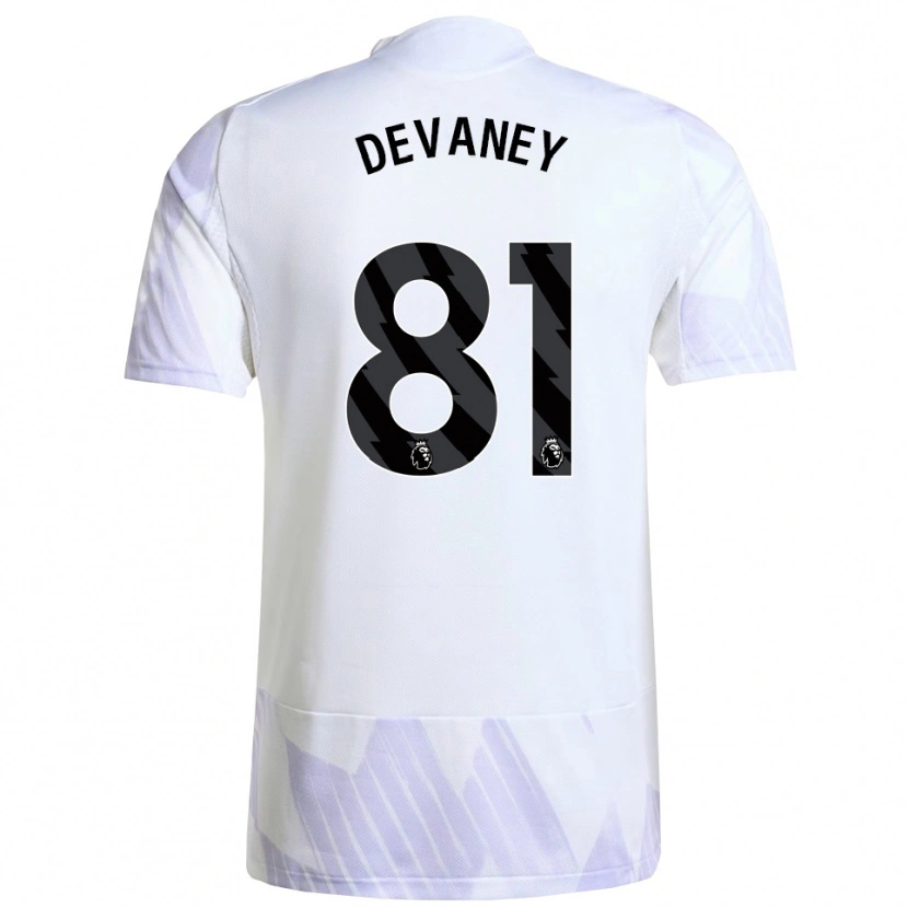 Danxen Women Jacob Devaney #81 White Purple Purple Away Jersey 2025/26 T-Shirt