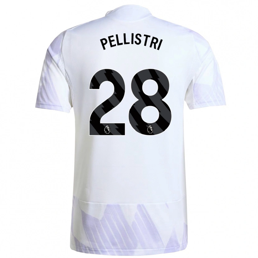 Danxen Women Facundo Pellistri #28 White Purple Purple Away Jersey 2025/26 T-Shirt