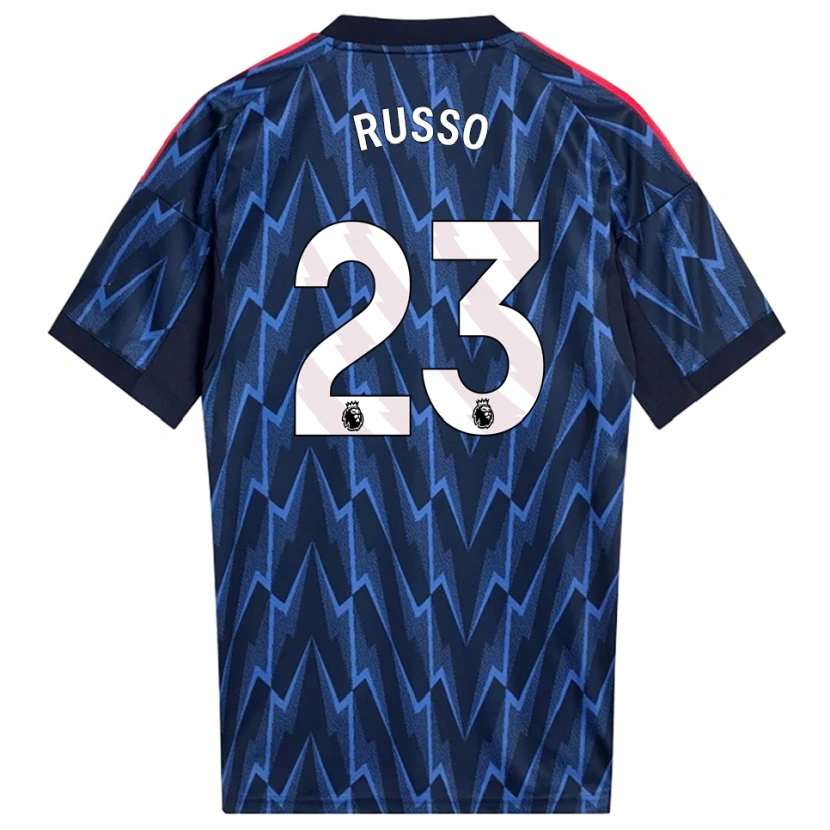 Danxen Women Alessia Russo #23 Navy Red Away Jersey 2025/26 T-Shirt