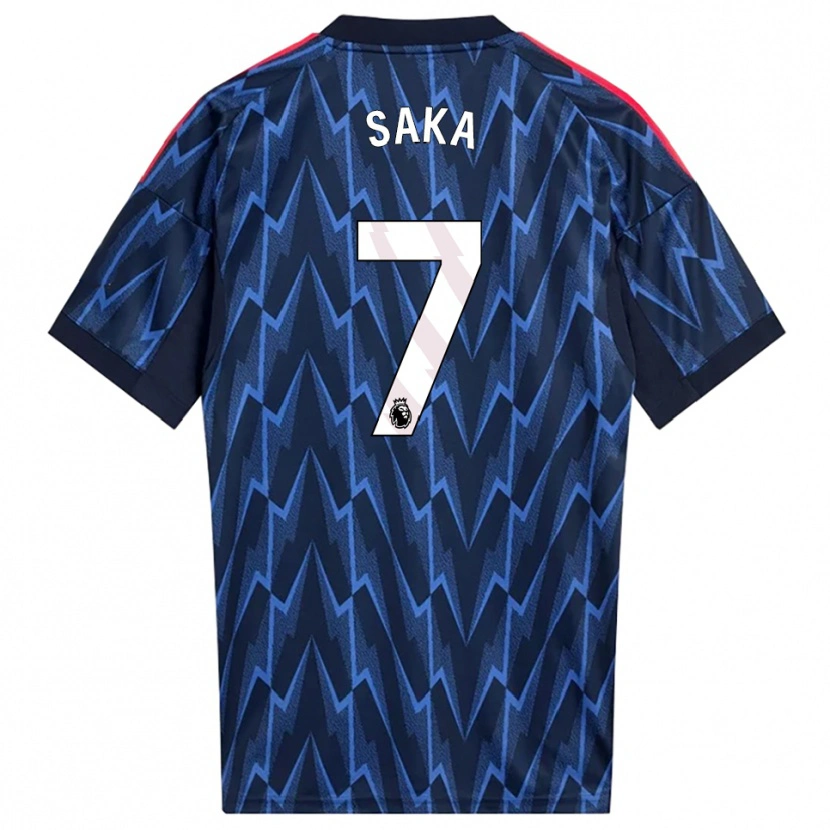 Danxen Women Bukayo Saka #7 Navy Red Away Jersey 2025/26 T-Shirt