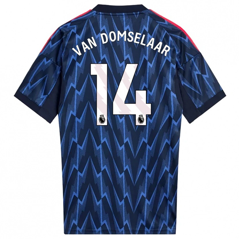 Danxen Women Daphne Van Domselaar #14 Navy Red Away Jersey 2025/26 T-Shirt