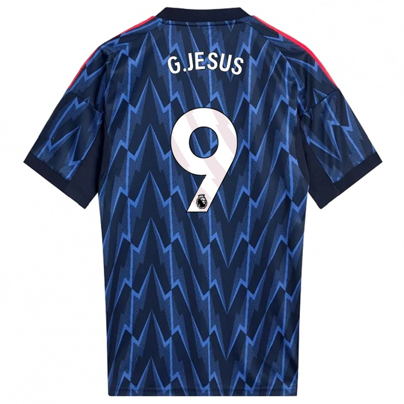 Danxen Women Gabriel Jesus #9 Navy Red Away Jersey 2025/26 T-Shirt