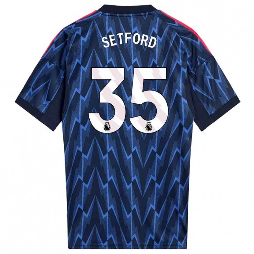 Danxen Women Tommy Setford #35 Navy Red Away Jersey 2025/26 T-Shirt