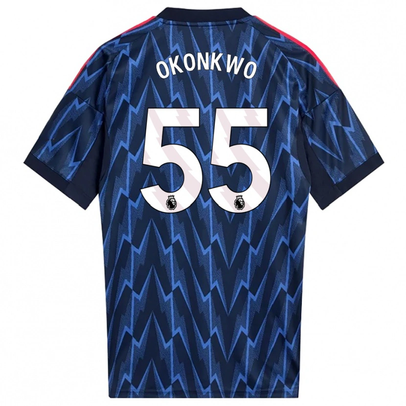 Danxen Women Brian Okonkwo #55 Navy Red Away Jersey 2025/26 T-Shirt