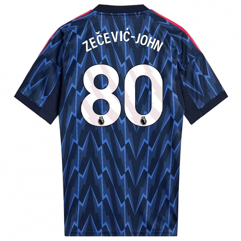Danxen Women Louis Zečević-John #80 Navy Red Away Jersey 2025/26 T-Shirt