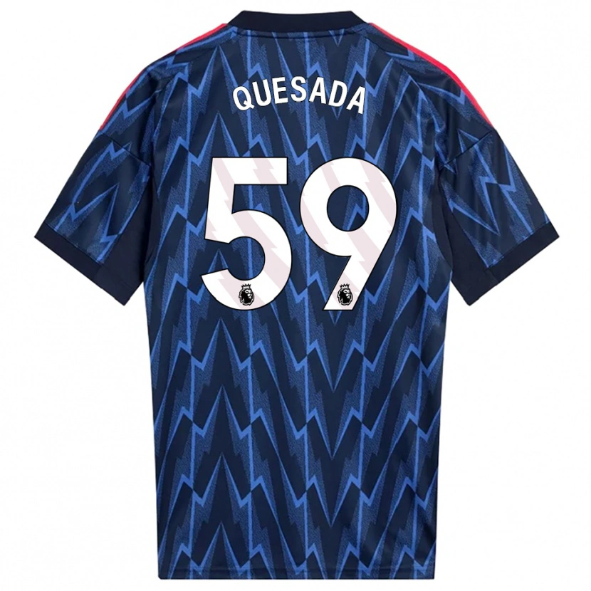 Danxen Women Elián Quesada #59 Navy Red Away Jersey 2025/26 T-Shirt