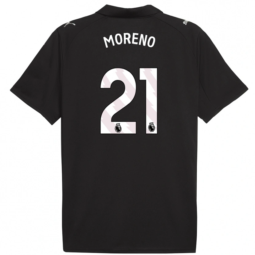 Danxen Women Marlos Moreno #21 Black White Away Jersey 2025/26 T-Shirt