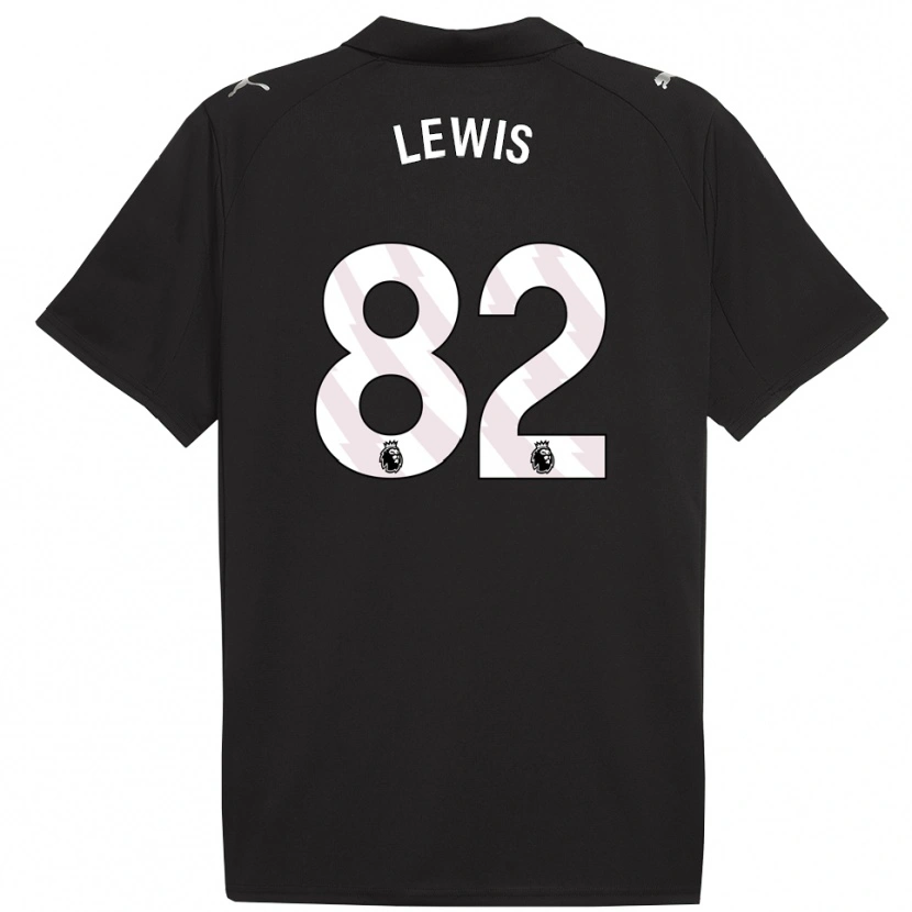 Danxen Women Rico Lewis #82 Black White Away Jersey 2025/26 T-Shirt