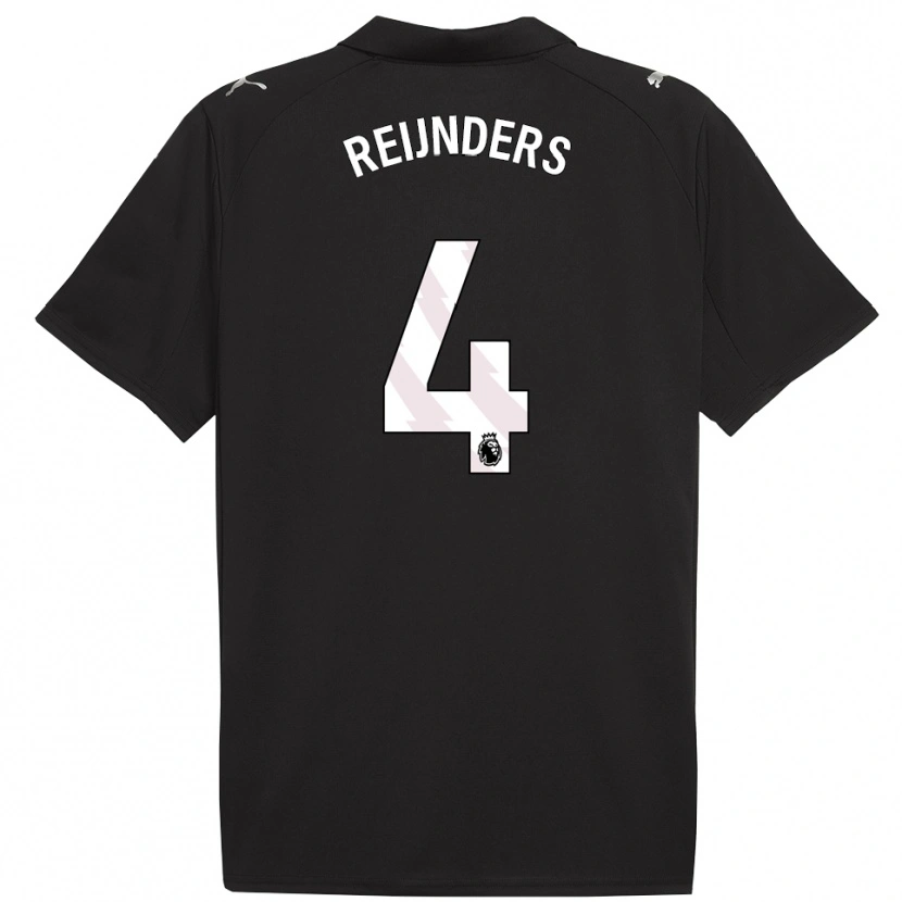 Danxen Women Tijjani Reijnders #4 Black White Away Jersey 2025/26 T-Shirt