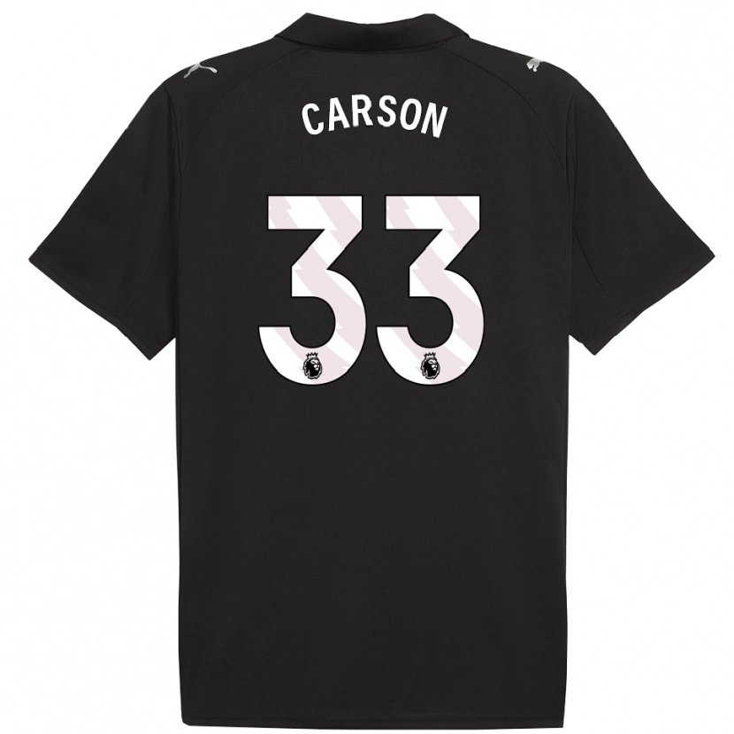 Danxen Women Scott Carson #33 Black White Away Jersey 2025/26 T-Shirt
