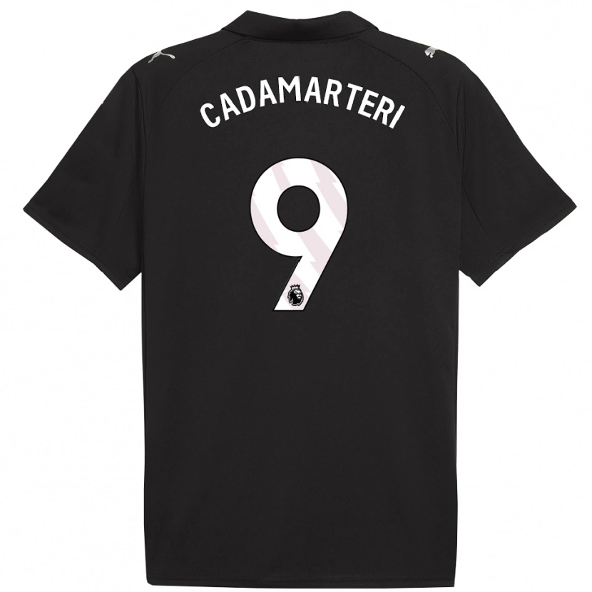 Danxen Women Caelan Cadamarteri #9 Black White Away Jersey 2025/26 T-Shirt