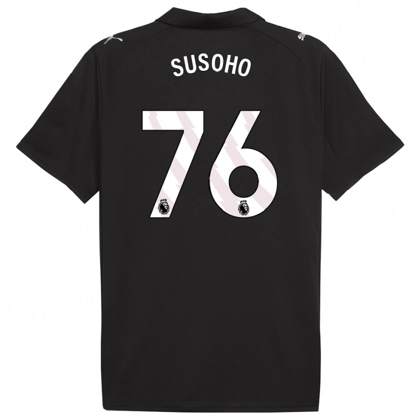Danxen Women Mahamadou Susoho #76 Black White Away Jersey 2025/26 T-Shirt
