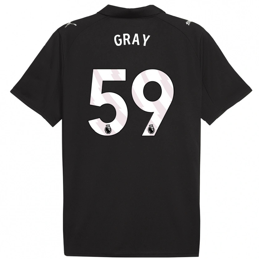 Danxen Women Charlie Gray #59 Black White Away Jersey 2025/26 T-Shirt