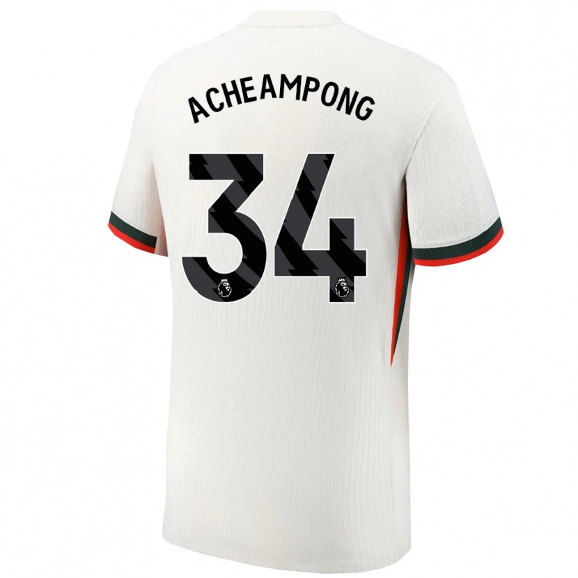 Danxen Women Josh Acheampong #34 White Green Away Jersey 2025/26 T-Shirt